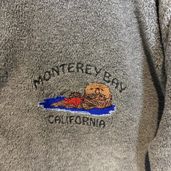 Monterey Bay Dimco Apparel Hoodie Mens Medium Gray Fleece Full Zip Mock Neck - Picture 7 of 12